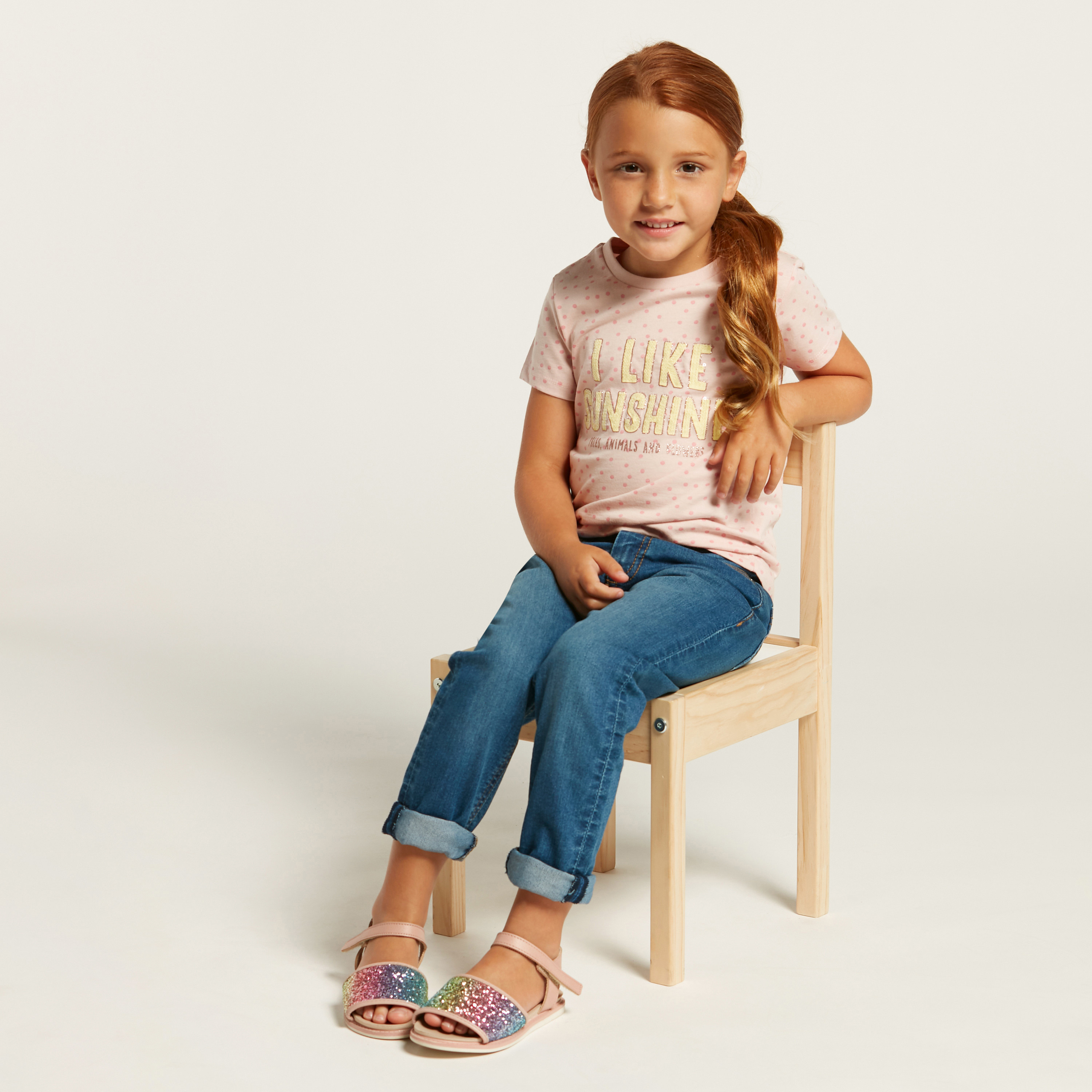 تيشيرت بأكمام قصيرة وياقة مستديرة وطبعات جرافيك من جونيورز-girls-clothing-schoolwear-tshirts-image-1