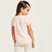 Juniors Sequin Detail T-shirt with Round Neck and Short Sleeves-T Shirts-thumbnail-3