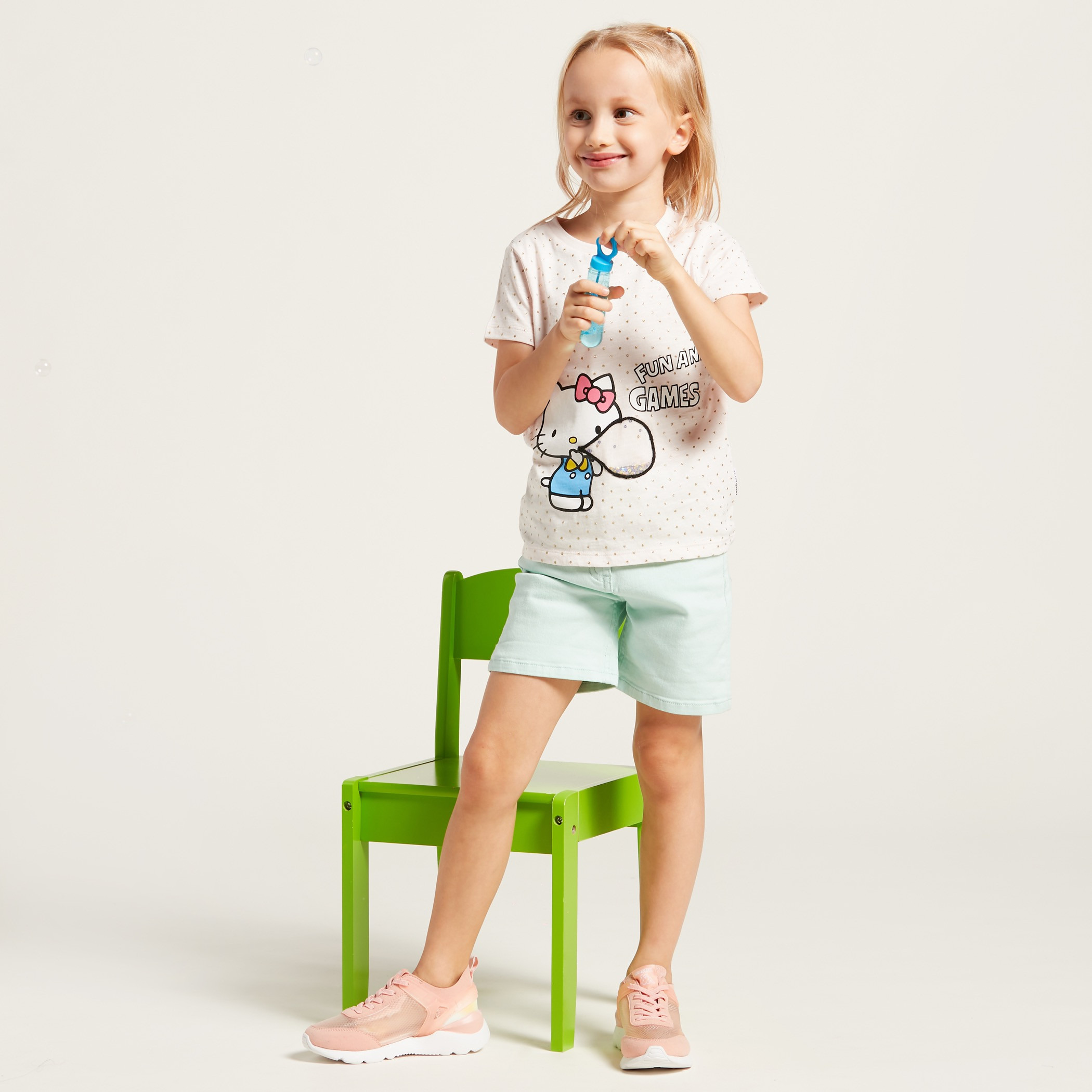 Juniors Solid Shorts with Pockets and Button Closure-baby-girls-clothing-bottoms-shorts-image-1