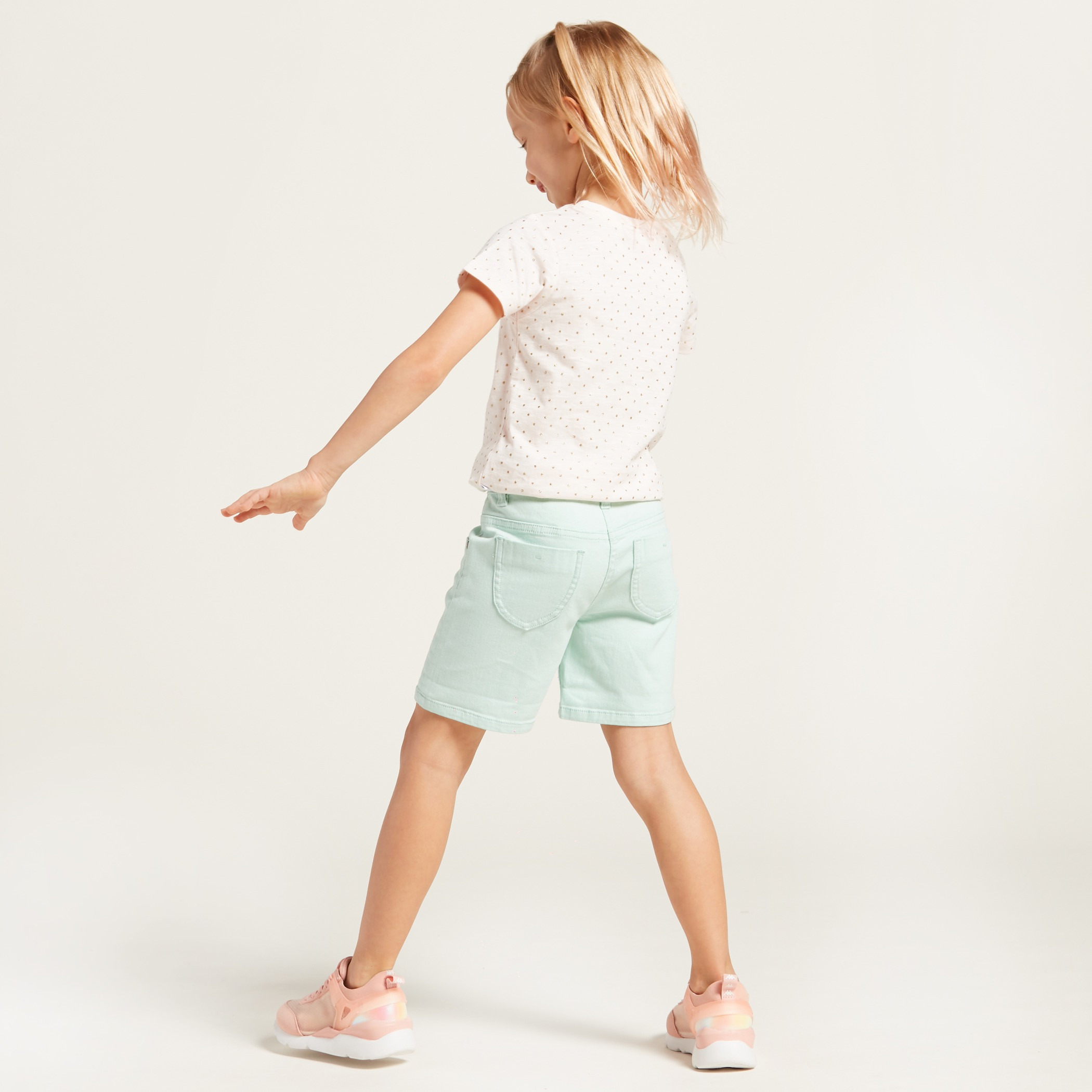 Juniors Solid Shorts with Pockets and Button Closure-baby-girls-clothing-bottoms-shorts-image-4