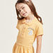 Juniors Unicorn Badge Dress with Polo Neck and Short Sleeves-Dresses%2C Gowns and Frocks-thumbnail-2