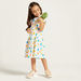 Juniors All-Over Print Dress with Round Neck and Short Sleeves-Dresses%2C Gowns and Frocks-thumbnail-0