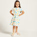 Juniors All-Over Print Dress with Round Neck and Short Sleeves-Dresses%2C Gowns and Frocks-thumbnail-1