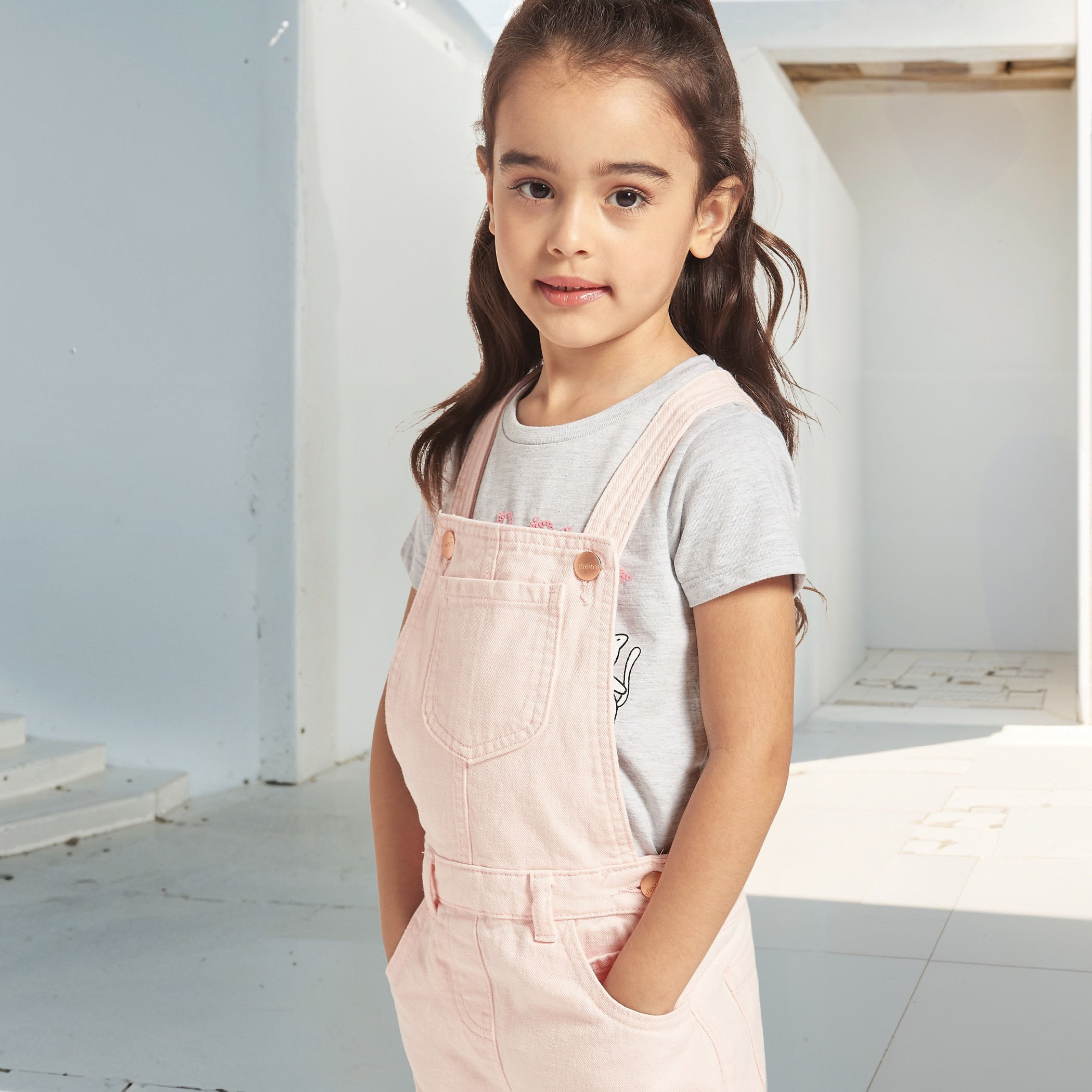 Juniors Solid Dungarees with Pockets-girls-clothing-dressesandjumpsuits-image-4