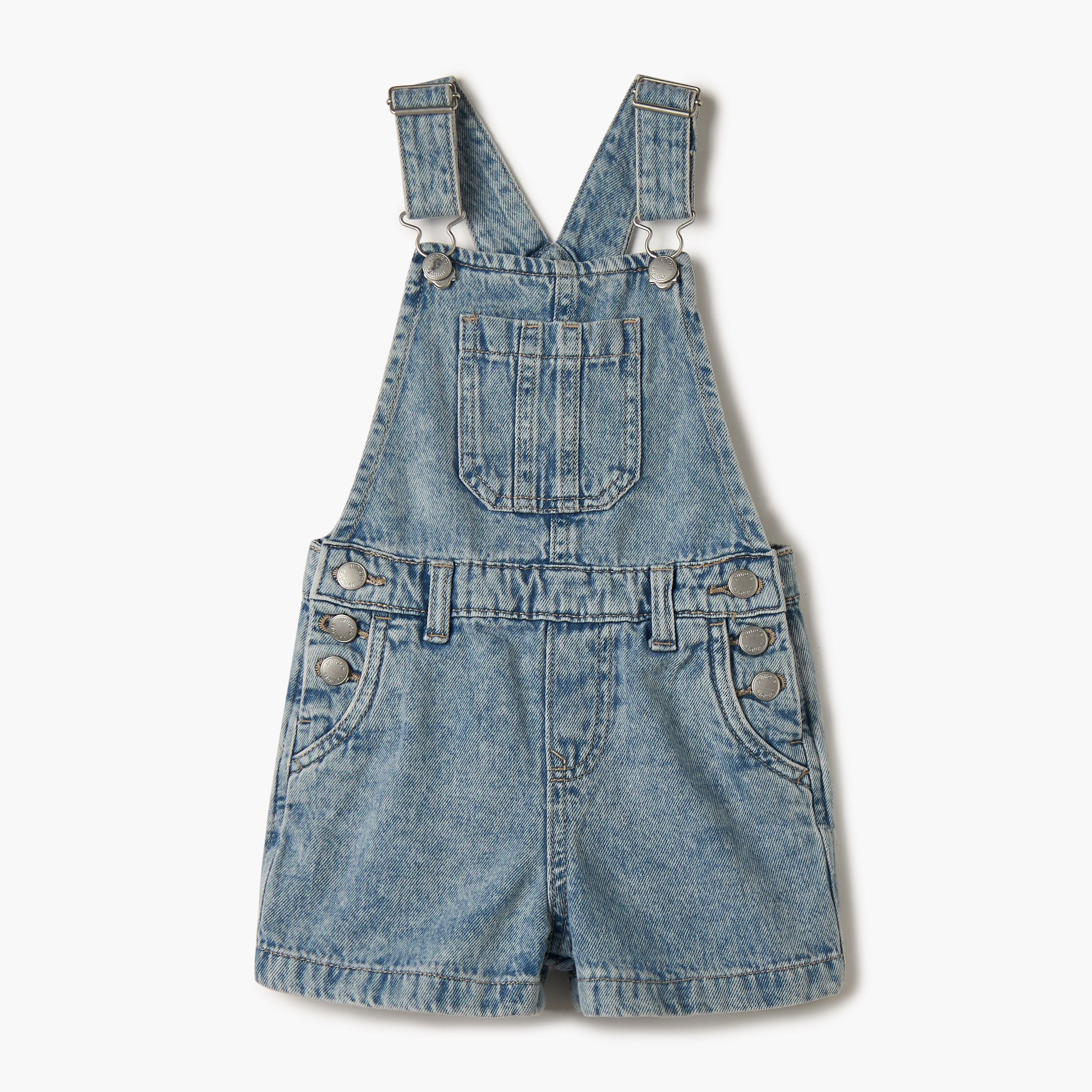 Juniors Solid Dungarees with Pockets-girls-clothing-dressesandjumpsuits-image-1