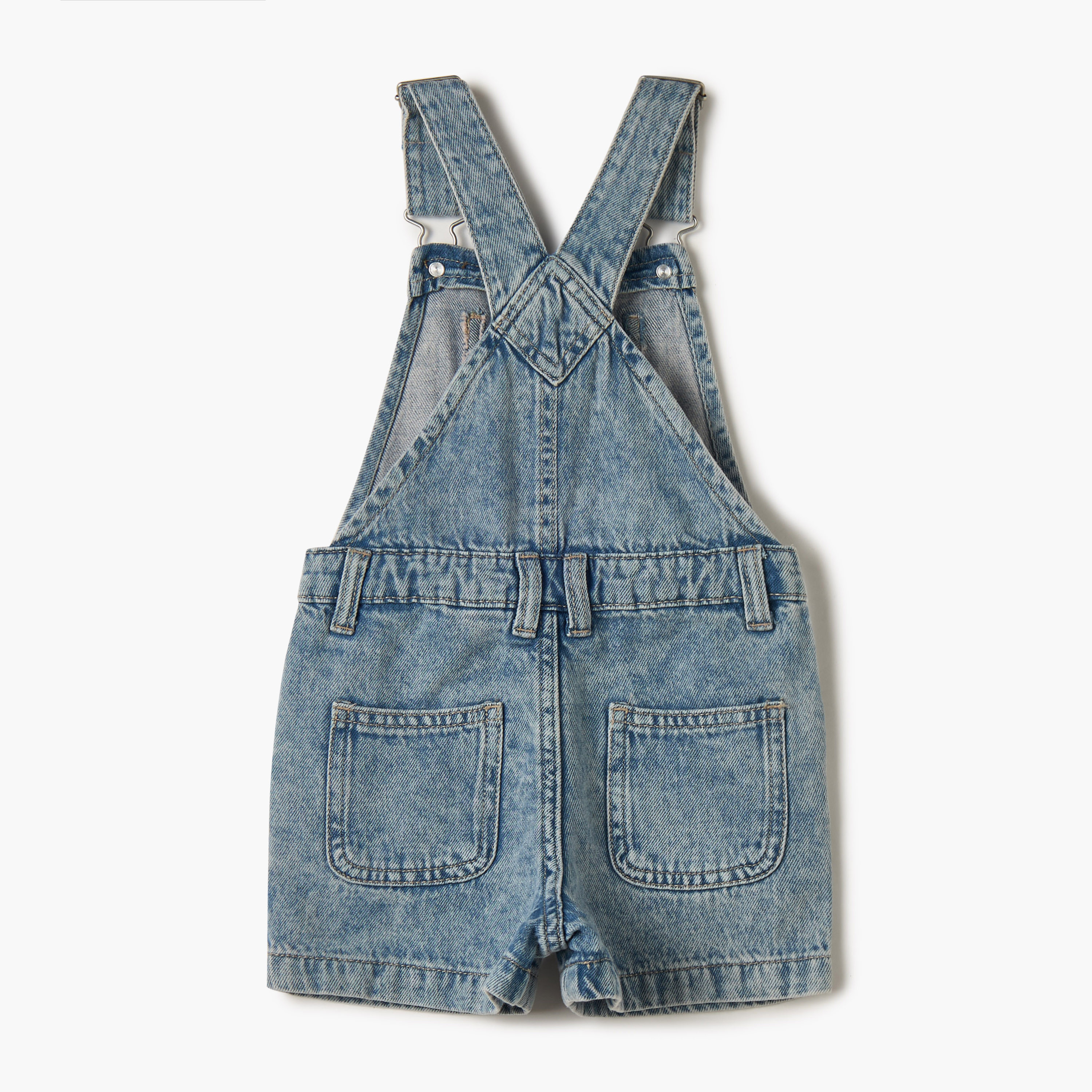 Juniors Solid Dungarees with Pockets-girls-clothing-dressesandjumpsuits-image-2