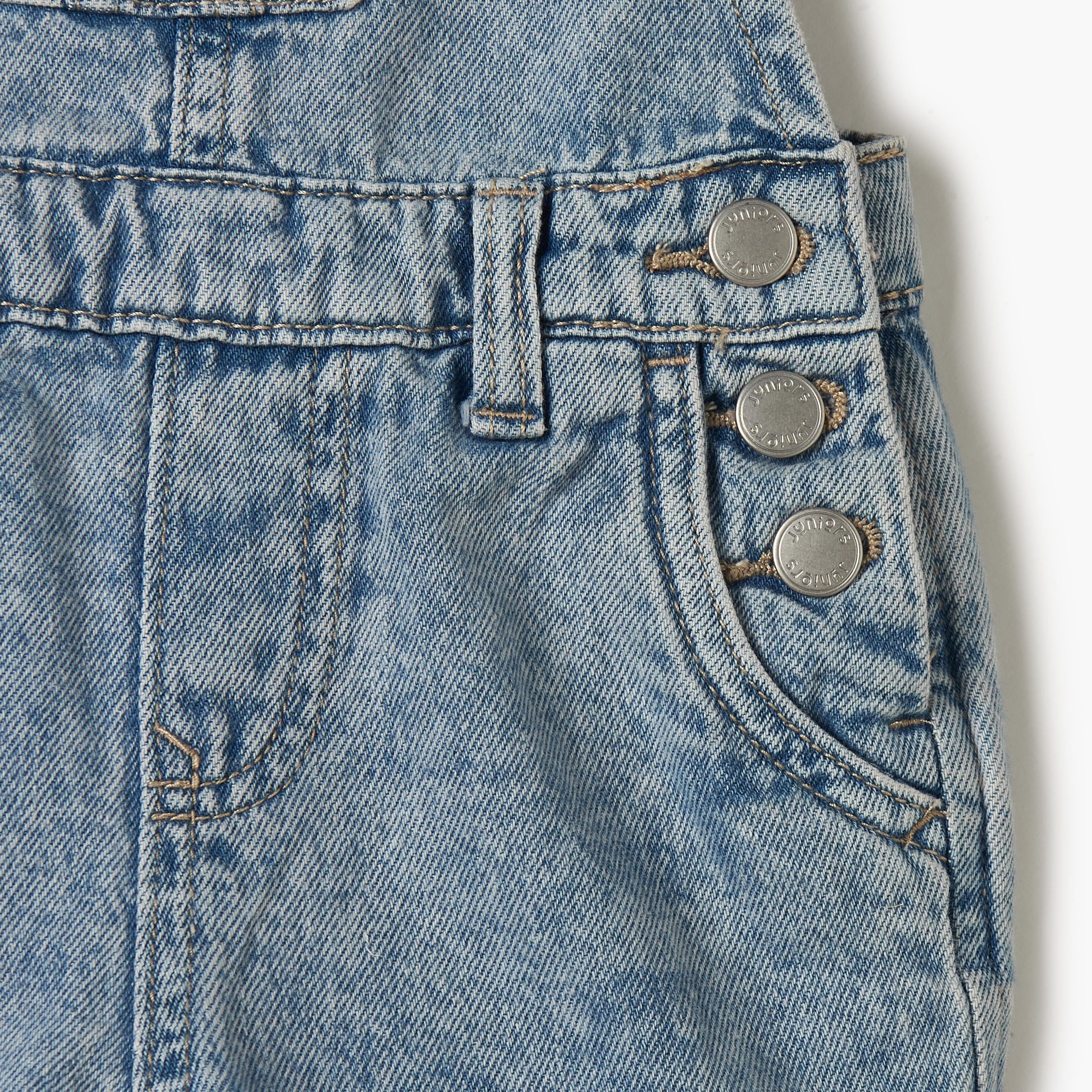 Juniors Solid Dungarees with Pockets-girls-clothing-dressesandjumpsuits-image-5