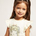 Juniors Graphic Print T-shirt with Bow Applique and Cap Sleeves-T Shirts-thumbnail-2