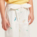 Juniors Floral Embroidered Pants with Semi-Elasticated Waist-Pants-thumbnail-1