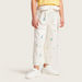 Juniors Floral Embroidered Pants with Semi-Elasticated Waist-Pants-thumbnail-2