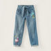 Juniors Embroidered Jeans with Pockets and Tie-Up-Jeans and Jeggings-thumbnail-0