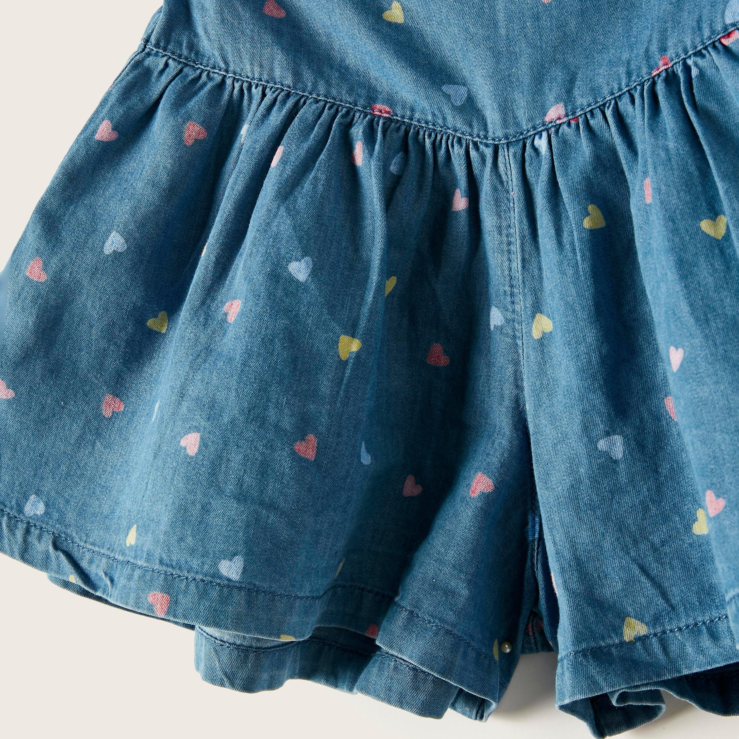 تنورة شورت دنيم بخصر مطّاطي وطبعات من جونيورز-baby-girls-clothing-bottoms-skirts-image-2