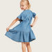 Juniors Frill Detail Dress with Round Neck and Short Sleeves-Dresses%2C Gowns and Frocks-thumbnail-4