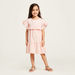 Juniors Solid Dress with Schiffli and Ruffle Detail-Dresses%2C Gowns and Frocks-thumbnail-1