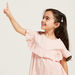 Juniors Solid Dress with Schiffli and Ruffle Detail-Dresses%2C Gowns and Frocks-thumbnail-2
