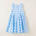 Juniors Checked Sleeveless Dress with Round Neck-Dresses%2C Gowns and Frocks-thumbnail-0