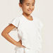 Ruffle Detailed Crew Neck Top with Short Sleeves-Blouses-thumbnail-2