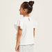 Ruffle Detailed Crew Neck Top with Short Sleeves-Blouses-thumbnail-3