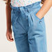 Full Length Solid Pants with Paperbag Waist and Pocket Detail-Pants-thumbnail-2