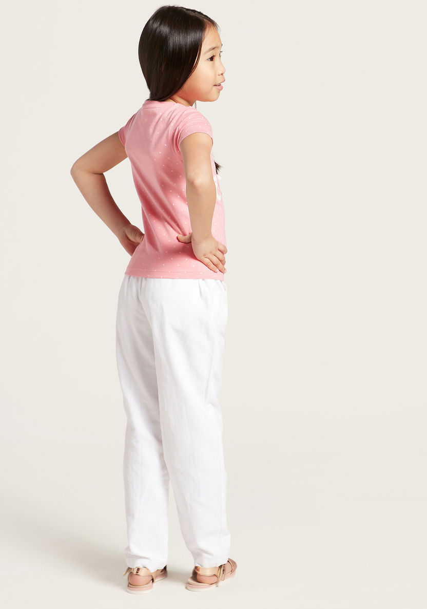 Solid Pants with Pocket Detail and Paperbag Waist-Pants-image-2