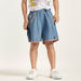 Embroidered Shorts with Elasticated Waistband and Pockets-Shorts-thumbnail-1