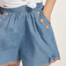 Embroidered Shorts with Elasticated Waistband and Pockets-Shorts-thumbnail-2