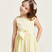Solid Sleeveless Lace Dress with Round Neck and Bow Detailing-Dresses%2C Gowns and Frocks-thumbnail-2