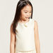 Solid Sleeveless Round Neck Top with Pleated Skirt Set-Clothes Sets-thumbnail-2