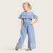 Embroidered Detail Romper with Pockets and Frill Detail-Rompers%2C Dungarees and Jumpsuits-thumbnail-3