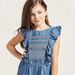 Embroidered Romper with Ruffled Sleeves-Rompers%2C Dungarees and Jumpsuits-thumbnail-2