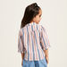 Lee Cooper Striped Top with 3/4 Sleeves and Tie-Ups-Blouses-thumbnail-3