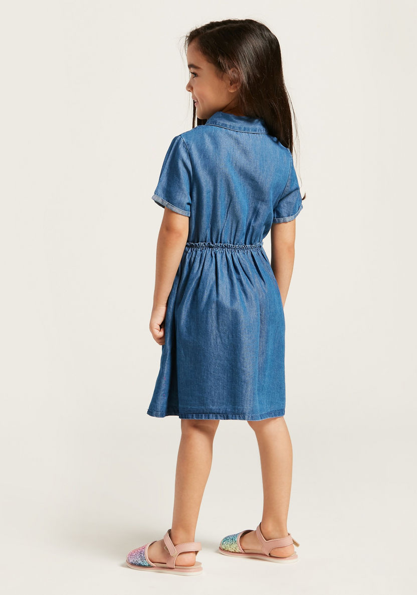 Lee Cooper Collared Dress with Short Sleeves-Dresses%2C Gowns and Frocks-image-3