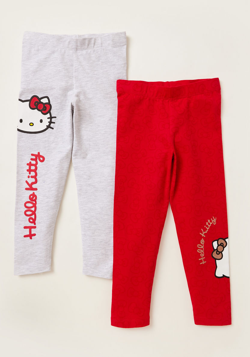 Sanrio Hello Kitty Print Leggings - Set of 2-Leggings-image-0