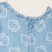 Hello Kitty Print Tiered Chambray Dress with Short Sleeves-Dresses%2C Gowns and Frocks-thumbnail-2