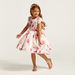 Hello Kitty Print Dress with Overlap Short Sleeves-Dresses%2C Gowns and Frocks-thumbnail-1
