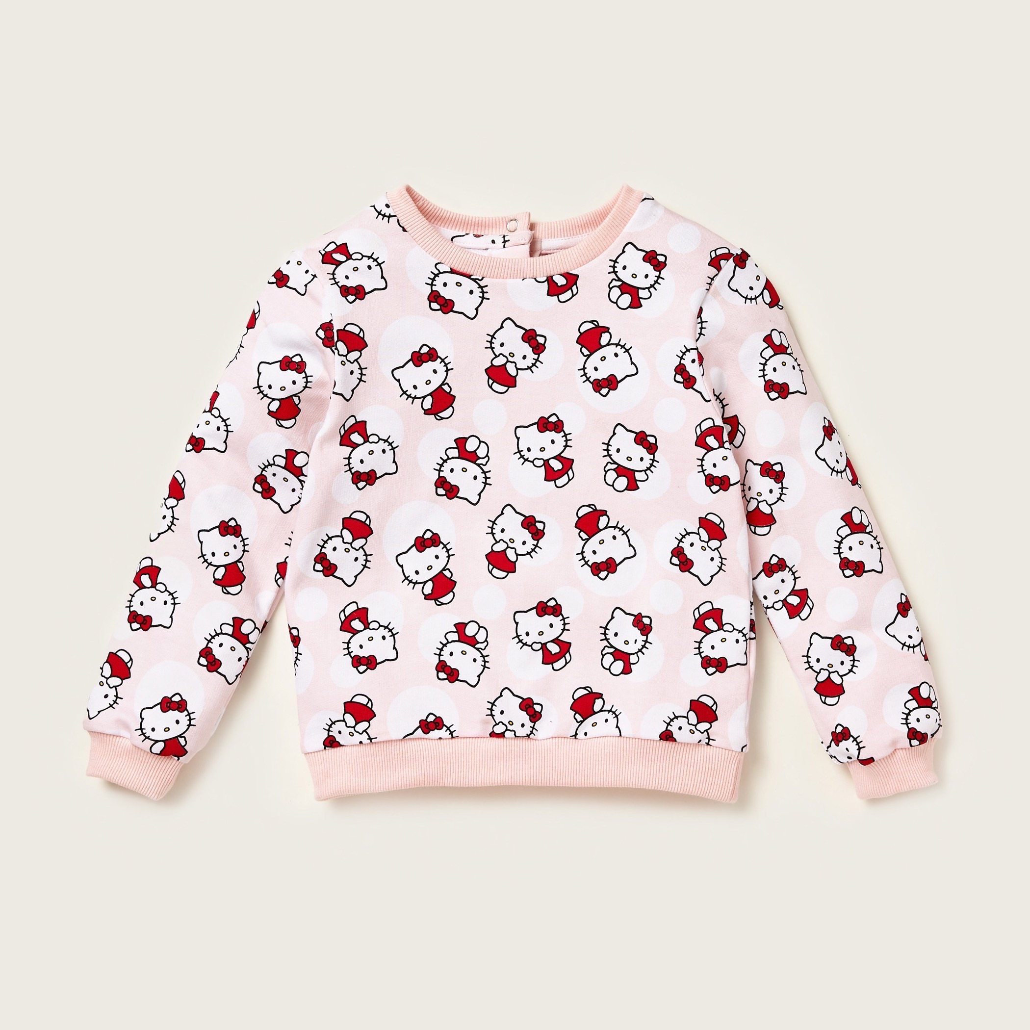 طقم مريلة وبلوفر بطبعات هالو كيتي من سانريو-baby-girls-clothing-setsandcoords-image-3