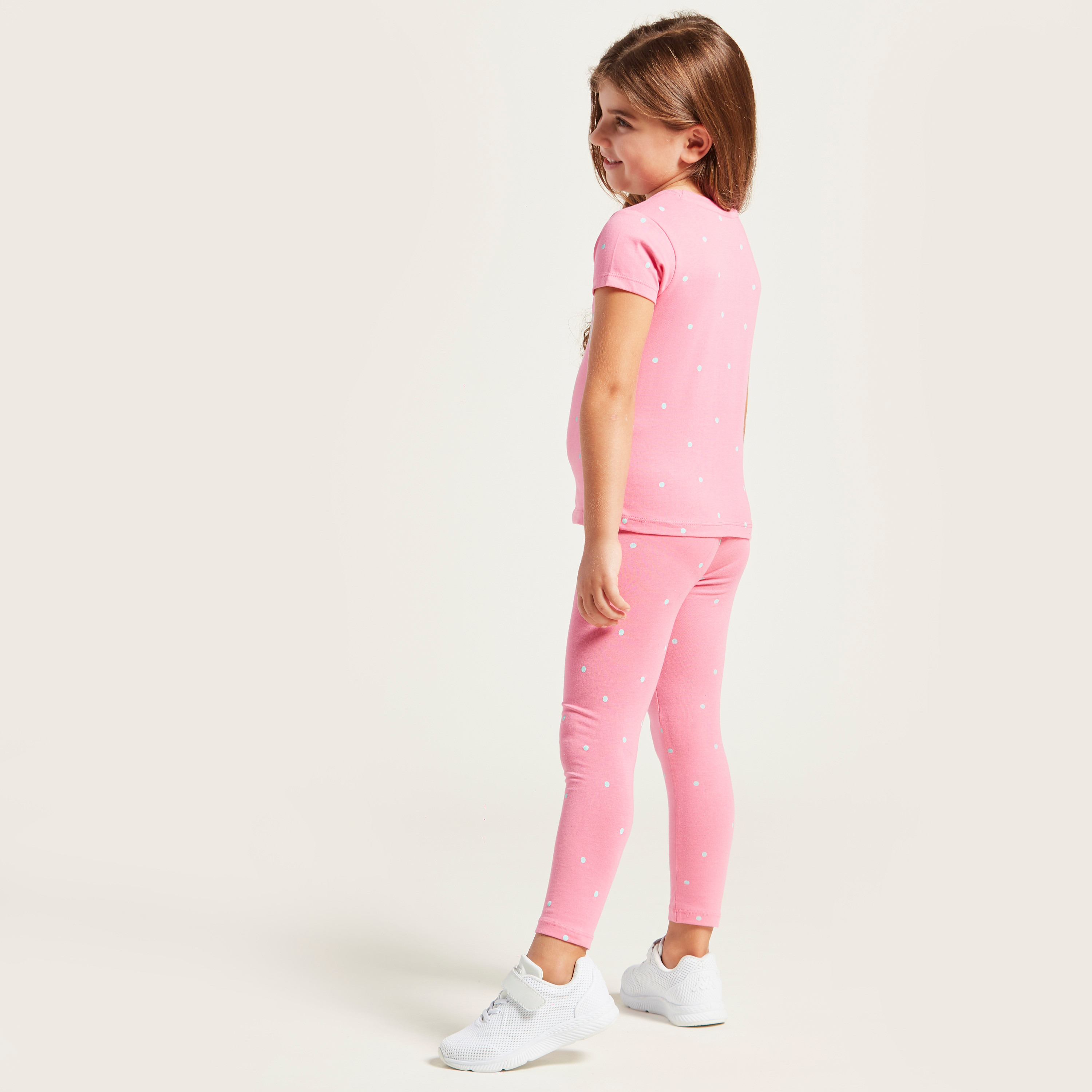 Barbie Graphic Print Leggings with Elasticised Waistband - Set of 2-baby-girls-clothing-bottoms-leggings-image-5