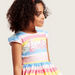 Barbie Striped Dress with Short Sleeves and Zip Closure-Dresses%2C Gowns and Frocks-thumbnail-2