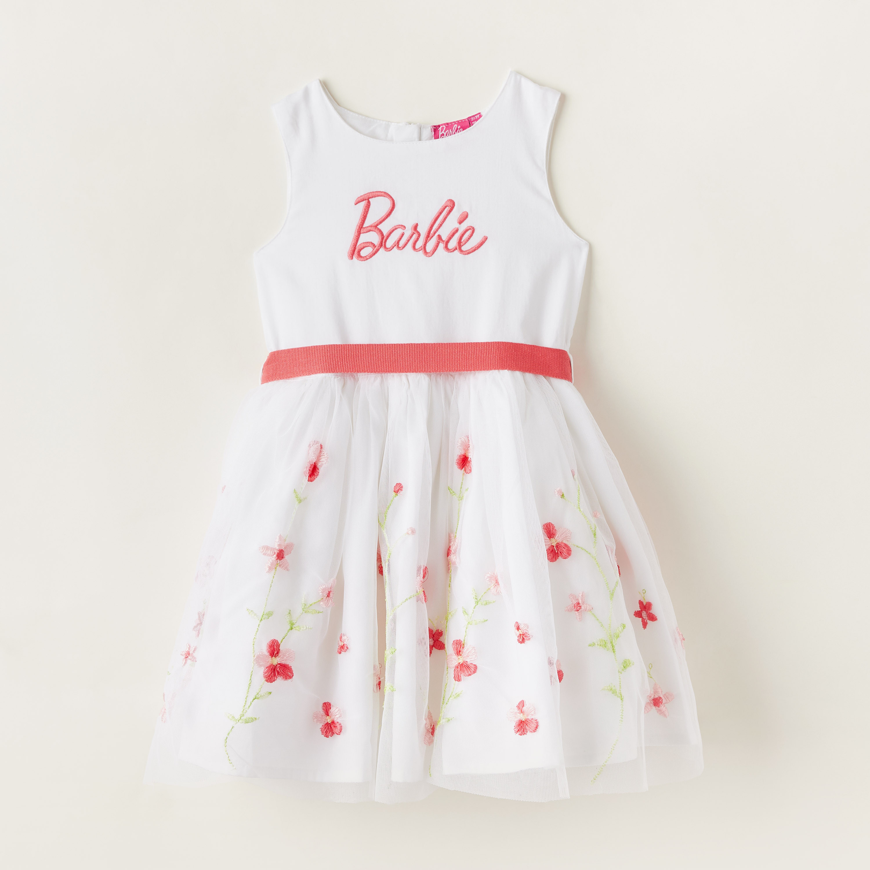 Buy Barbie Embroidered Sequin Detail Chequered Dress Online | Mothercare  Bahrain