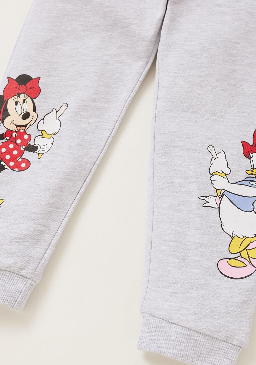 Minnie Mouse Print Pullover and Jog Pants Set-Clothes Sets-image-4