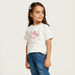 Sanrio Hello Kitty and Barbie Print T-shirt with Short Sleeves-T Shirts-thumbnail-1