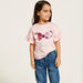 Sanrio Hello Kitty and Barbie Embellished T-shirt with Short Sleeves-T Shirts-thumbnail-1