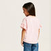 Sanrio Hello Kitty and Barbie Embellished T-shirt with Short Sleeves-T Shirts-thumbnail-3