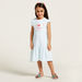 Sanrio Barbie Print Dress with Short Sleeves-Dresses%2C Gowns and Frocks-thumbnail-0