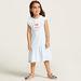 Sanrio Barbie Print Dress with Short Sleeves-Dresses%2C Gowns and Frocks-thumbnail-1