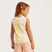Printed Round Neck Sleeveless T-shirt with Tie-Up-T Shirts-thumbnail-3
