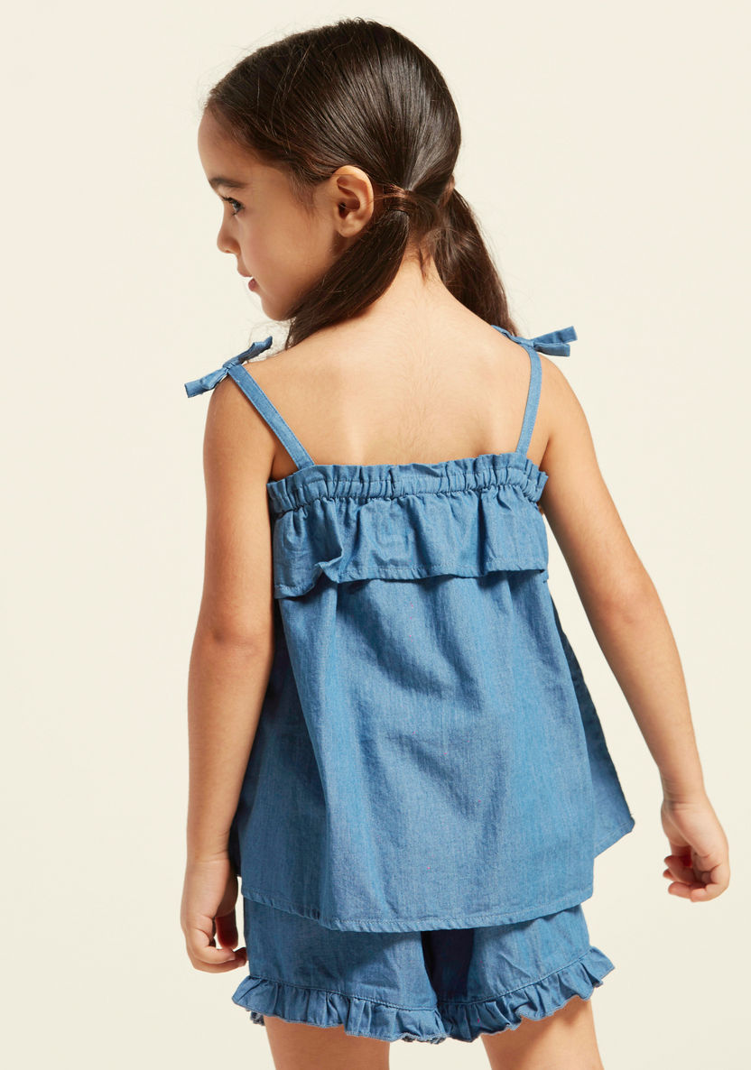 Strappy Chambray Top-Blouses-image-3
