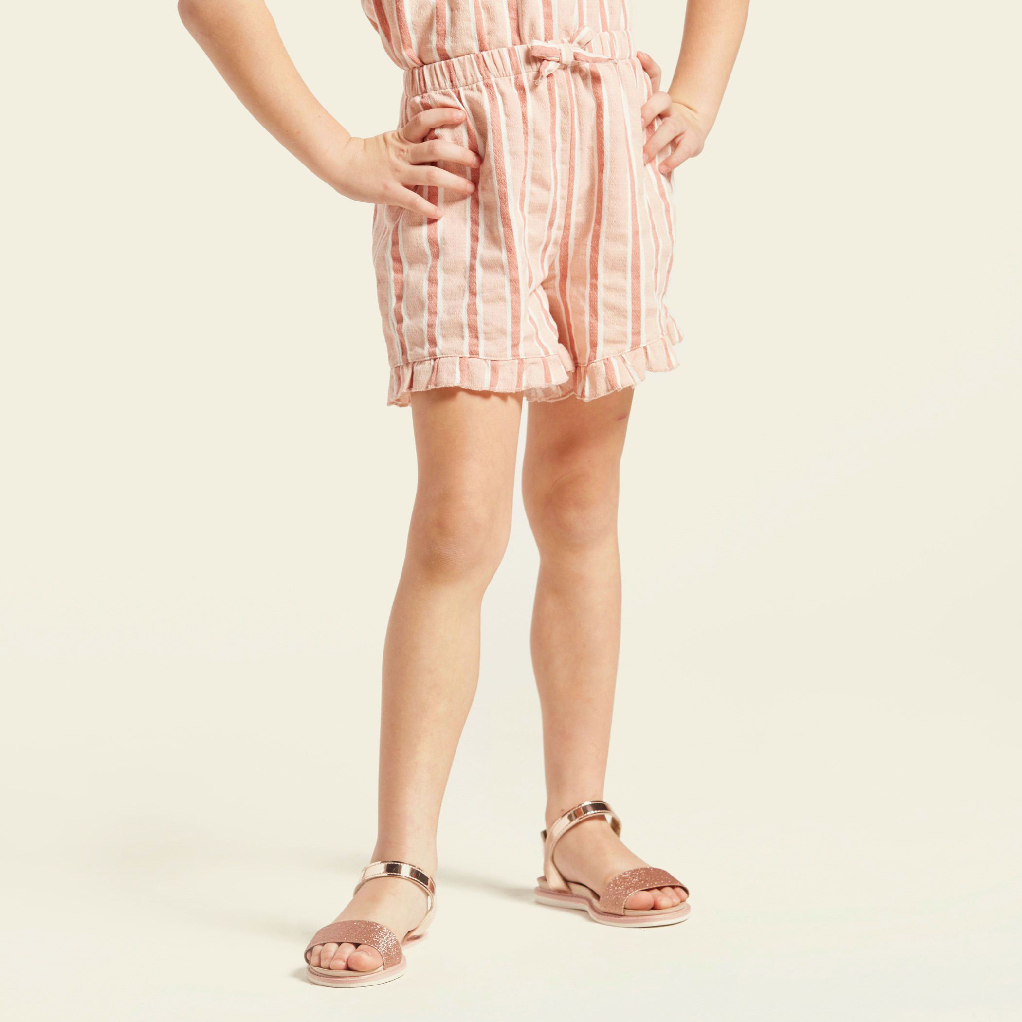 Striped Shorts with Frill and Bow Detail-baby-girls-clothing-bottoms-shorts-image-2