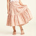 Graphic Print Short Sleeves T-shirt with Striped Tiered Skirt Set-Clothes Sets-thumbnail-3