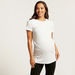 Love Mum Solid Maternity T-shirt with Round Neck and Short Sleeves-Tops-thumbnail-0